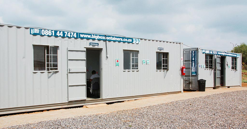 construction site container organisation storage